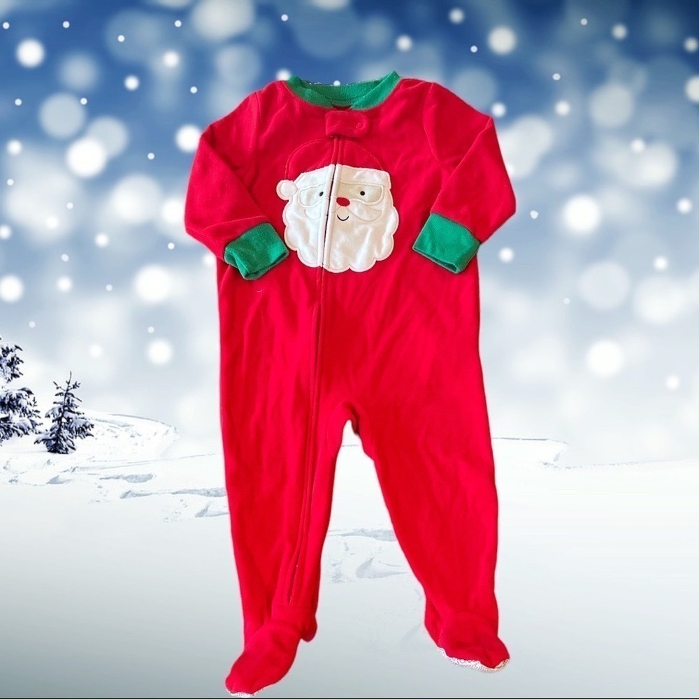 PAIR of Girls 12M Footie Pajamas - Picture 2 of 8